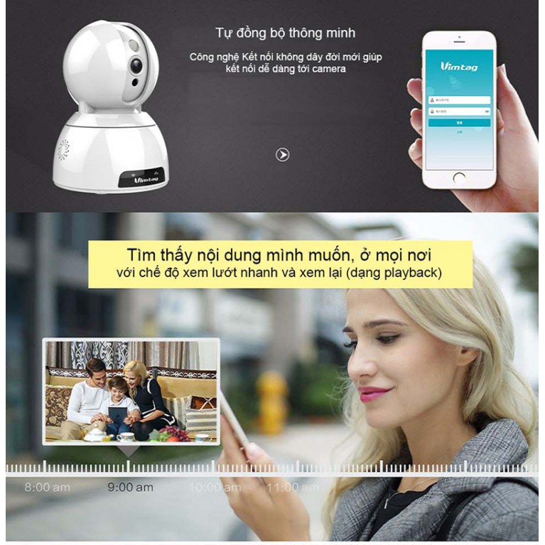 Camera IP Wifi - VIMTAG CP2 - công nghệ USA -Hãng phân phối chính thức