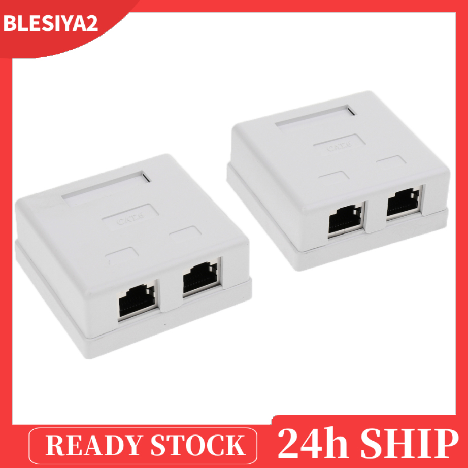 (Hàng Mới Về) Bộ 2 Cổng Mạng Rj45 2 Cổng Cat6 Gắn Tường | BigBuy360 - bigbuy360.vn