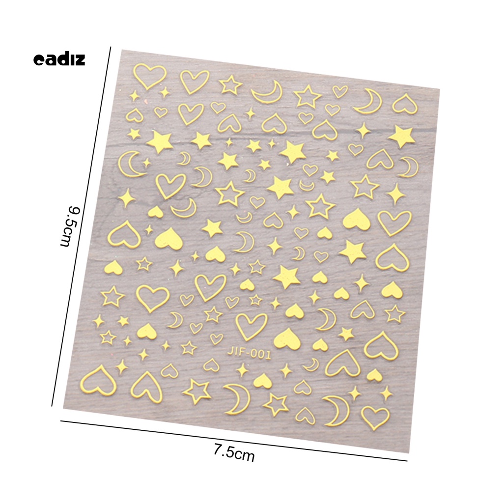 Miếng Dán Trang Trí Móng Tay Hình Ngôi Sao/ Trái Tim/ Mặt Trăng/ Ngôi Sao Dễ Thương