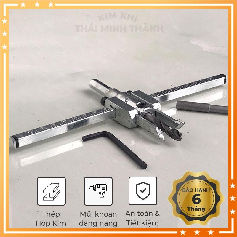 Mũi khoét gỗ Bogo - Mũi khoan khoét gỗ thạch cao lỗ tròn 120mm/200mm/300mm điều chỉnh linh hoạt thông minh