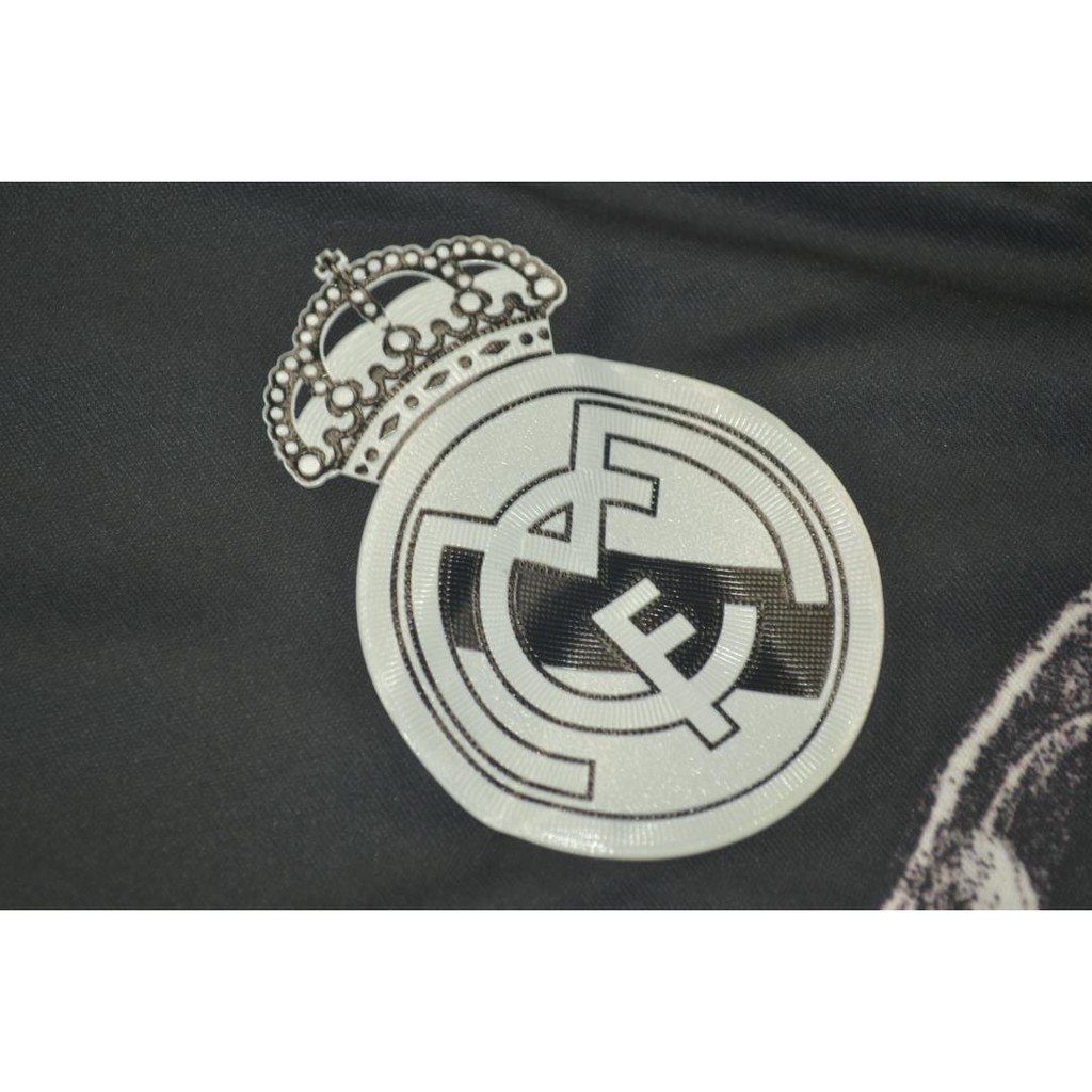 14-15 Real Madrid Away Đen Tay áo dài Retro Bóng đá Jersey