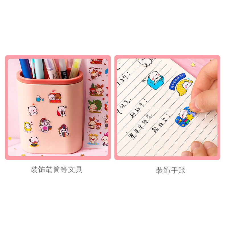 Bộ 6 Miếng Dán Trang Trí Thủ Công Kiểu Dáng Dễ Thương