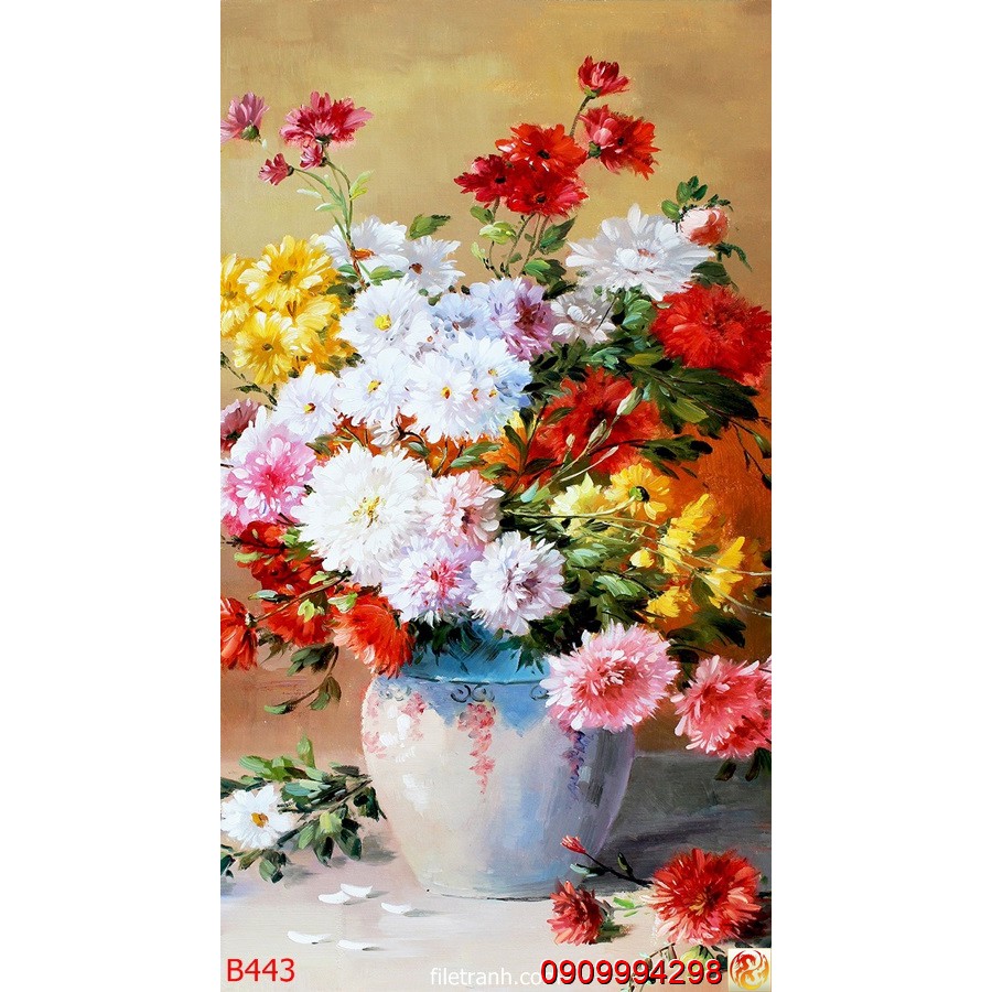 TRANH DÁN TƯỜNG 3D BÌNH HOA, LỌ HOA NHIỀU MẪU