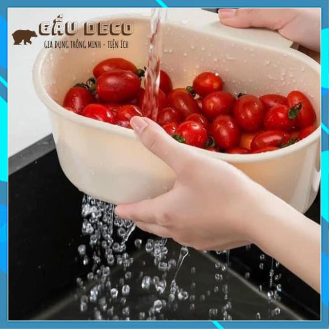 Khay Bầu Dục Lọc Rác Đa Năng [FREESHIP]  Gắn Bồn Rửa Chén, Bồn Rửa Bát – Rổ Nhựa Đựng Giẻ Rửa Chén – Xà Phòng