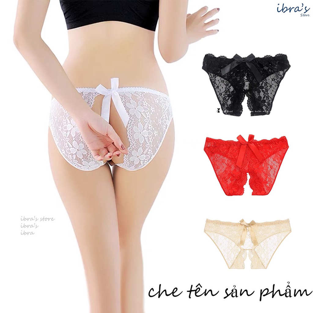 Quần Lót Sexy Ren Nữ iBRA's Xẻ Đáy Hở Mông, Đồ Lót Gợi Cảm Lưới Mỏng Xuyên Thấu i71 REN