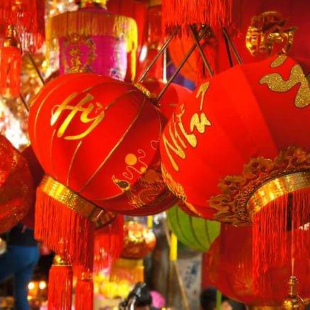 Đèn lồng trang trí treo tết 80 phân