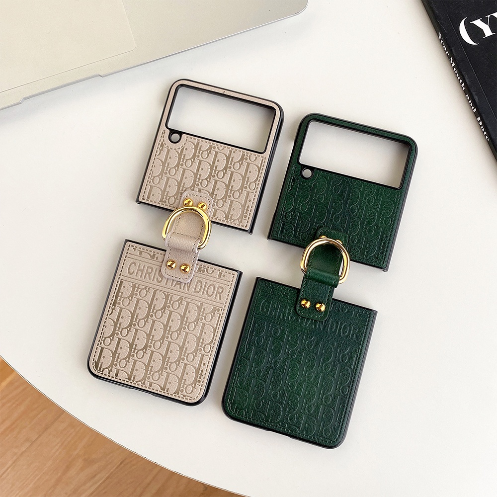 Bao Da Điện Thoại Samsung Z Flip 5 3 4 2 1 Fold 5 4 3 Giá Đỡ Nắp Gập Dạng Ví Có Ngăn Đựng Thẻ Họa Tiết Nổi Sang Trọng Cho