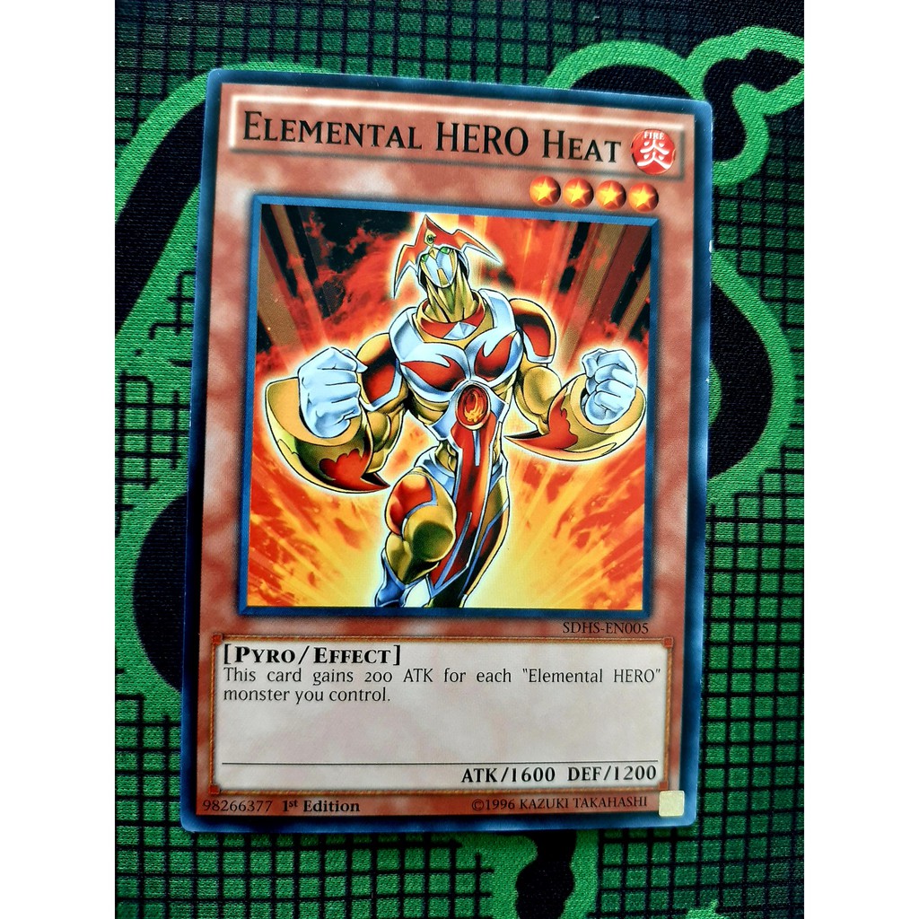 Thẻ Bài Mint90 Yugioh Monster Elemental Hero Heat  Common