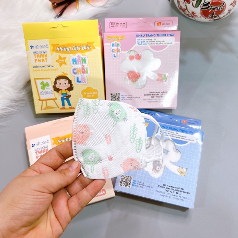 Khẩu trang Mầm chồi lá cho bé  - khẩu trang kháng khuẩn cho bé