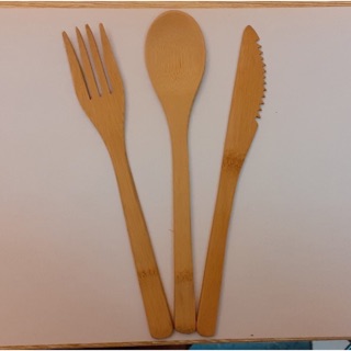 (Organic) set muỗng + dao + dĩa tre cho cả gia đình
