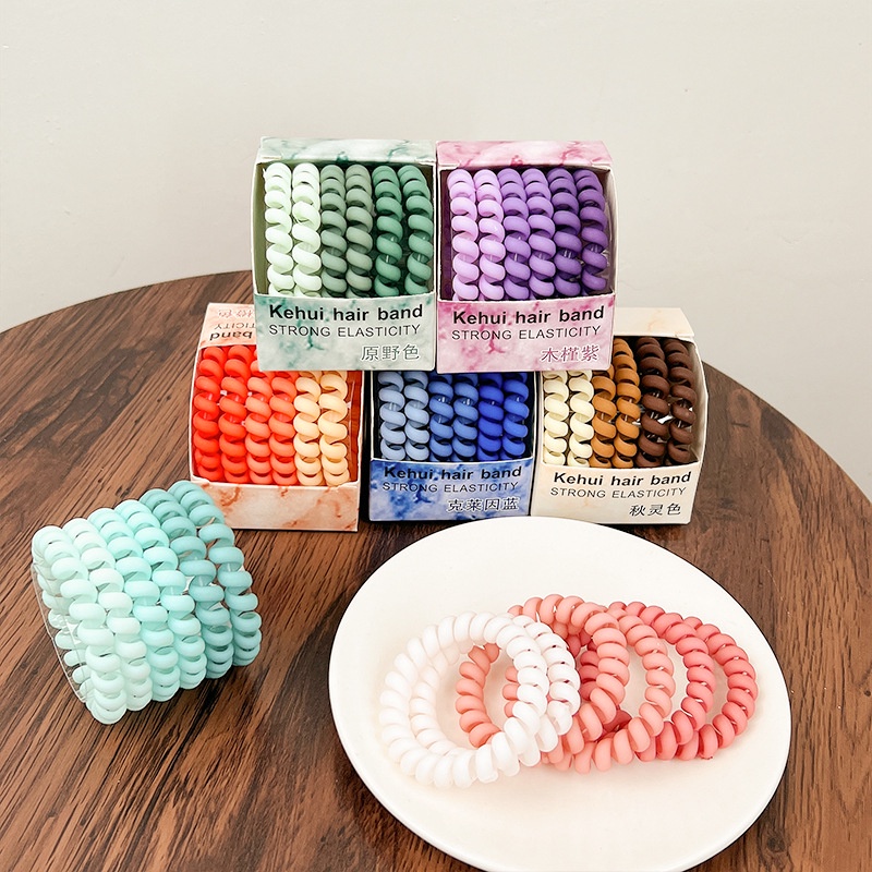 Dây Cột Tóc Co Giãn Hình Hoạt Hình Đơn Giản Thời Trang Hàn Quốc