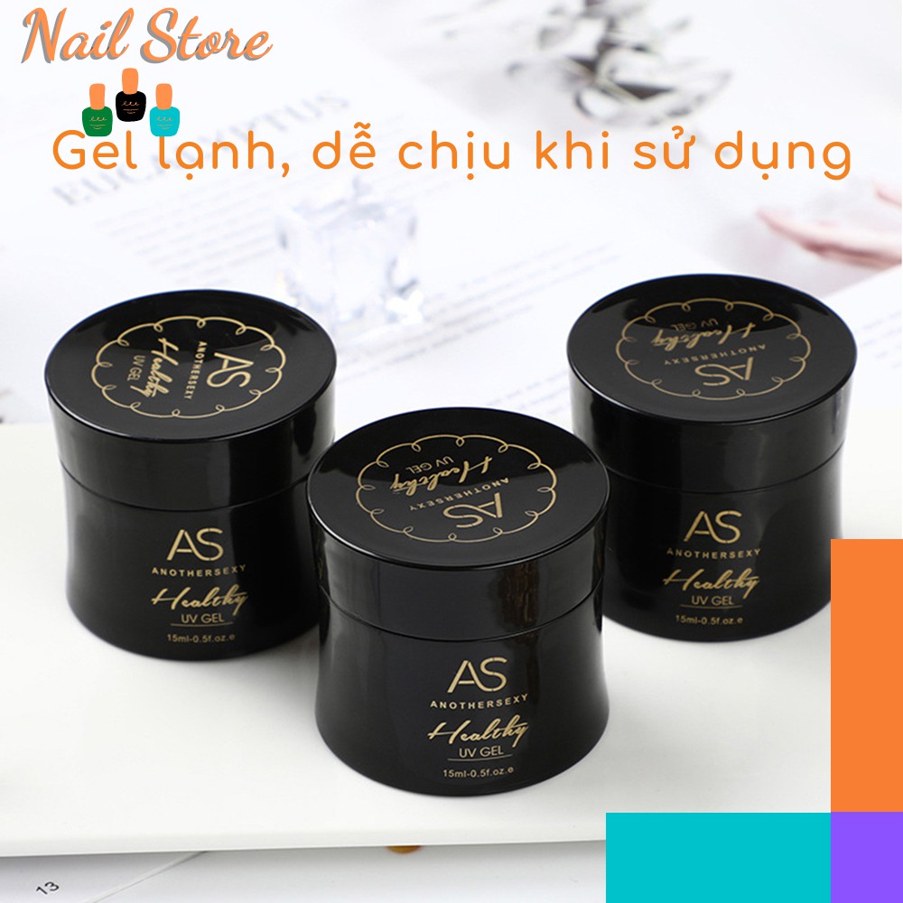 Gel Đính Đá, Vẽ, Đắp AS - Gel Đa Chức Năng 5in1 Hũ Lớn 15ml CHÍNH HÃNG