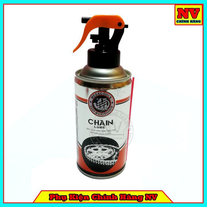 Chai Dưỡng Sên Megacools Chainlube Chính Hãng 300ml Kèm Vòi Xịt Tiện Lợi