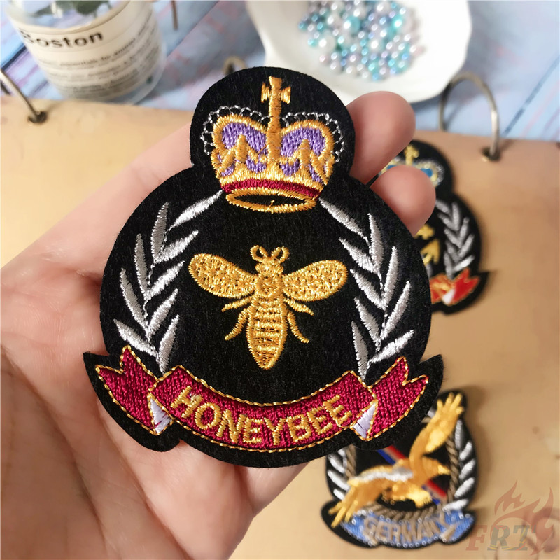 ♚ Sticker Ủi Thêu Hình Vương Miện Phong Cách retro ♚ 1pc Tự May Tự Làm Trên Sắt Trên Các Bản Vá Lỗi