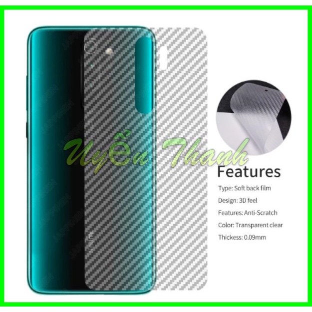 Miếng dán Carbon Tecno Pova 2 3 / Spark 6 go / Spark 7 7T / Spack 8c / Pop 5 LTE