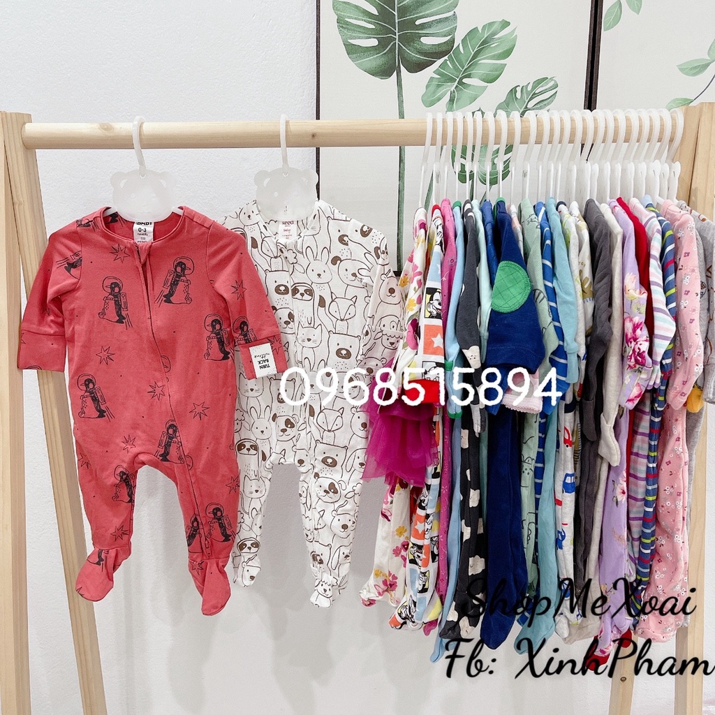 [Size 0-3M 3-5kg link 1] Bodysleep cotton, bodysuit cotton cho bé trai, bé gái hàng xuất dư xịn