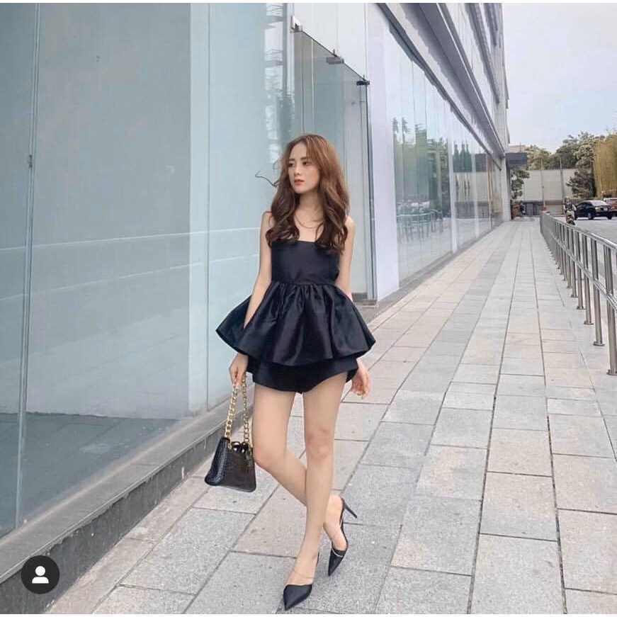 Set áo Pelum hai dây hở lưng quần Soot QD Fashion