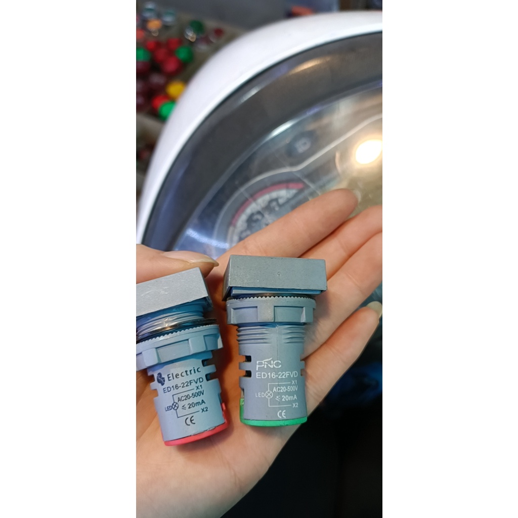 Đèn báo Vol xanh / đỏ / vàng phi 22 AD16-22DSV 60 500v  PNC ED 16 22FVD