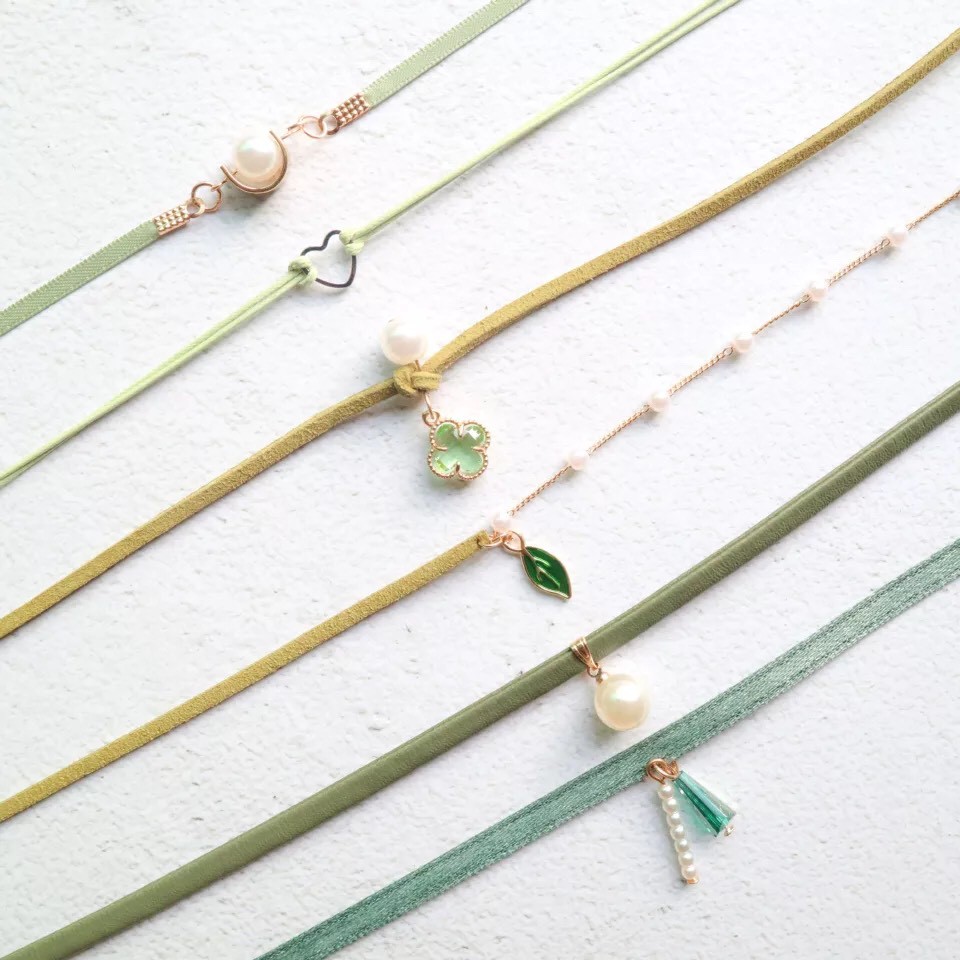 Chocker xinh BST màu xanh lá A-ck13-18 Mayconner