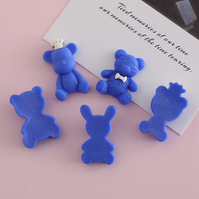 Charm (C417) slime/ Dụng Cụ Charm Trang Trí [Ko Keo &amp; Nút] Ảnh Sinh Động Màu Xanh Lam Độc Đáo