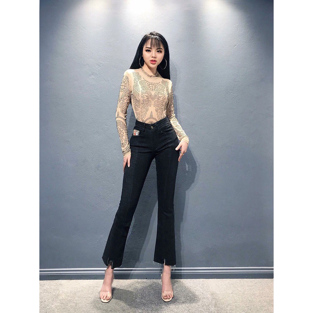 QUẦN JEAN NỮ ỐNG LOE PHONG CÁCH THỜI TRANG MỚI NHẤT 2019 QJ22
