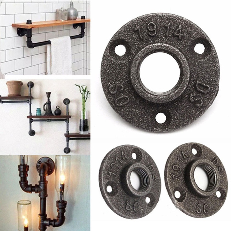 Giá Đỡ Ống Nước 3-4 Gắn Tường Bằng Sắt Màu Đen Tiện Dụng