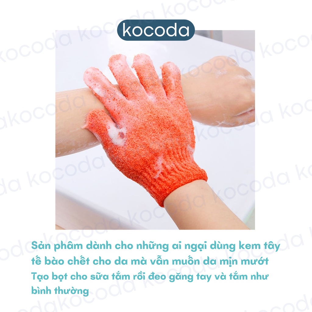 Găng tay tắm tẩy da chết chuyên dụng cho cơ thể KOCODA