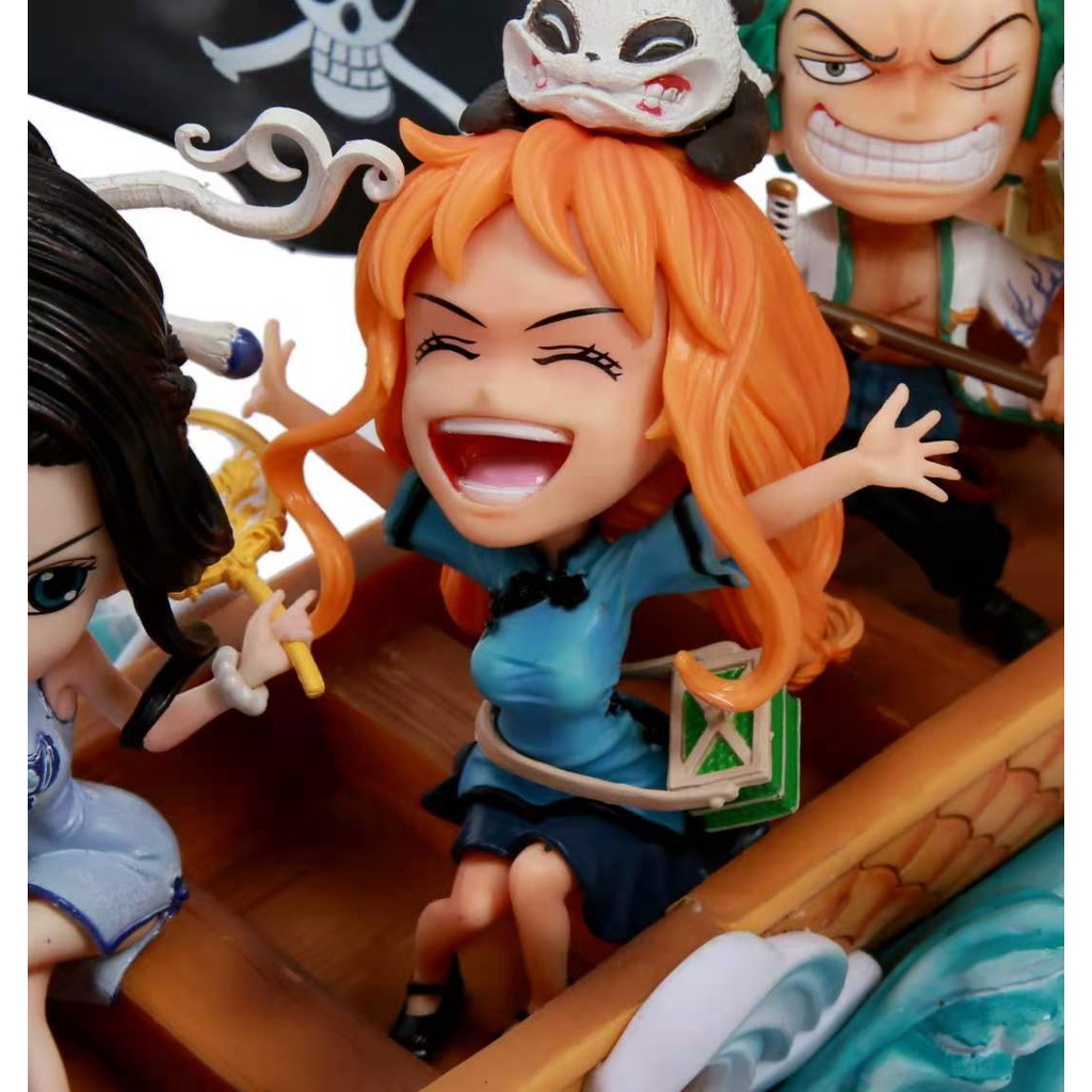 Đồ chơi mô hình one piece nhóm các thành viên đảo hải tặc trên thuyền chibi phiên bản lớn 30cm cực ngầu tỷ lệ 1:1