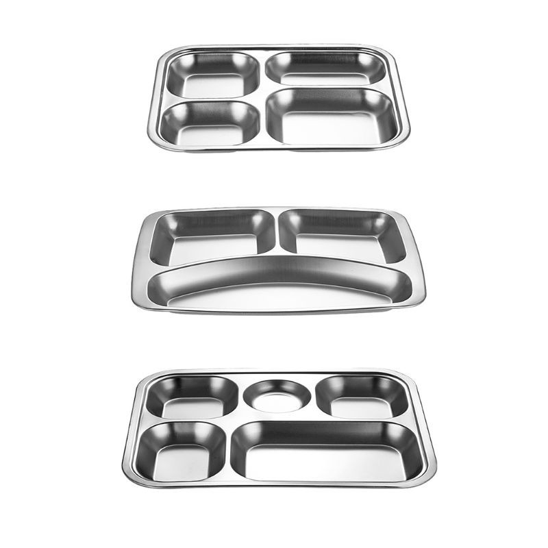 Khay đựng thức ăn 3/4/5 bằng thép không gỉ