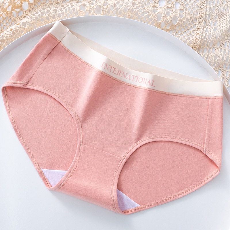 Quần lót nữ cotton lì INTENATIONAL KIMCHIBIKINI Quần chip cạp su cao cấp QL118