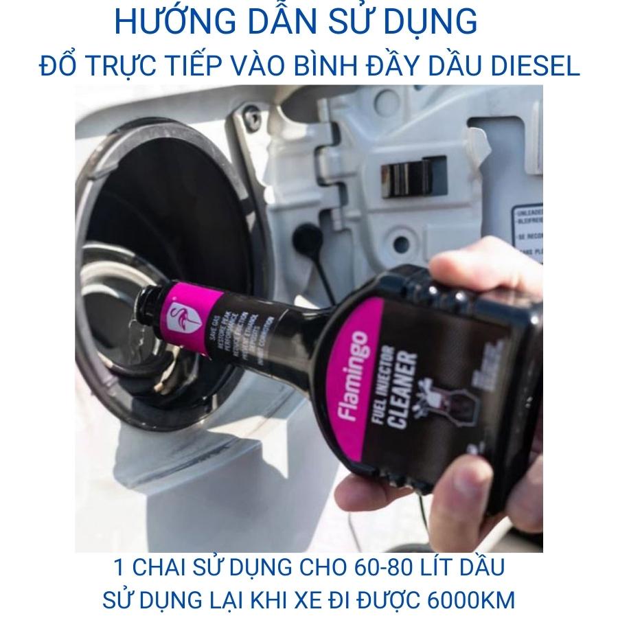 Phụ gia dầu Diesel Ô tô Flamingo vệ sinh làm sạch kim phun buồng đốt cải thiện hiệu suất động cơ Mitauto