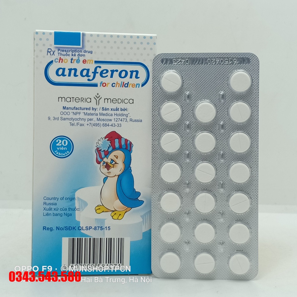 Anaferon For Children hộp 20 viên