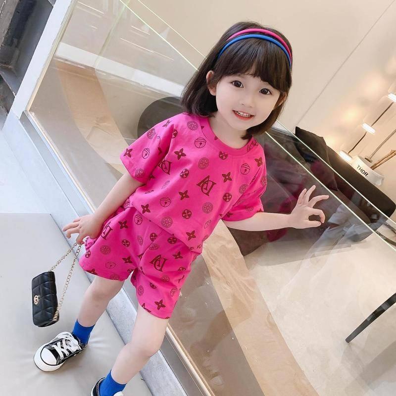 Set trang phục 2 mảnh vải cotton tay ngắn thời trang mùa hè cho bé