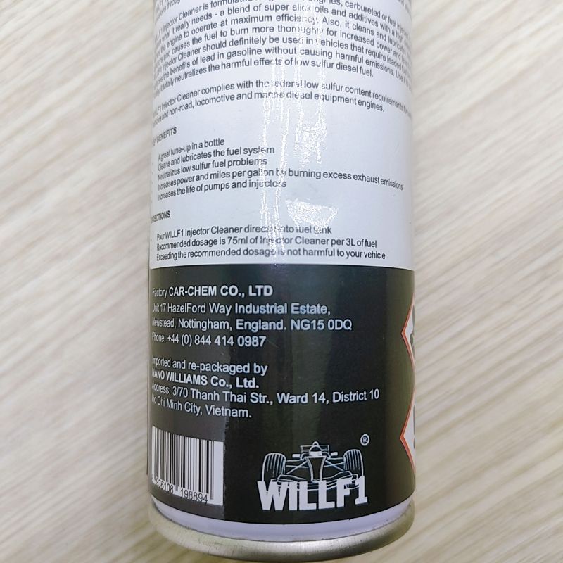 [Mã LIFEAU5SALE giảm 20k đơn 50k] Phụ Gia Vệ Sinh Kim Phun – Willf1 Injector Cleaner