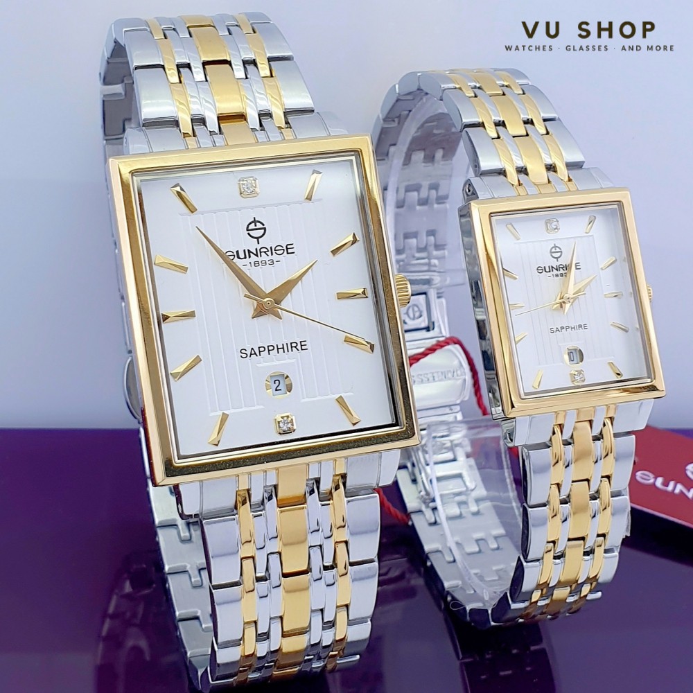 Đồng hồ đôi SUNRISE 1190SA - Kính Sapphire
