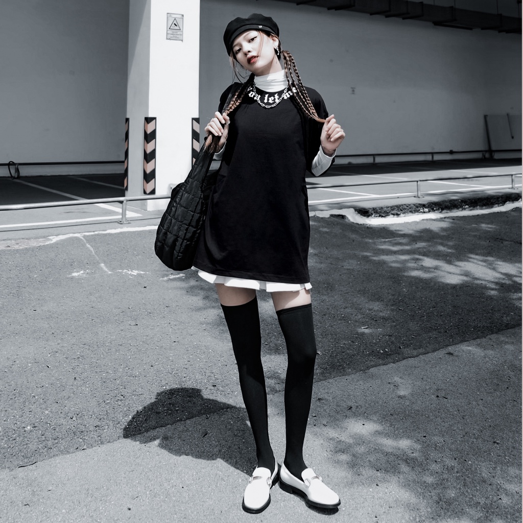 Áo Thun You Let Me Màu Đen In Hình Mặt Người Bằng Công Nghệ In Nổi 3D - Nổi Gân Chất Liệu 100% Cotton Thoáng Mát