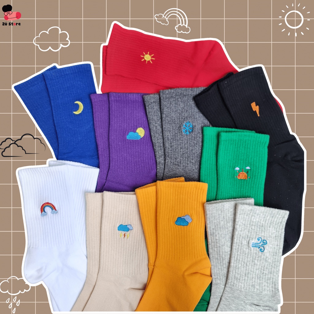 vớ thời tiết unisex cổ cao giữa bắp chân