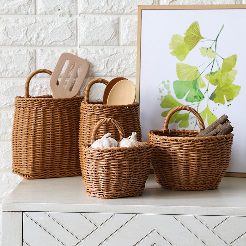 Giỏ treo tường decor STAY ECO chất liệu nhựa cao cấp không mốc, độ bền cao, rổ đựng đồ đa năng trang trí nhà cửa