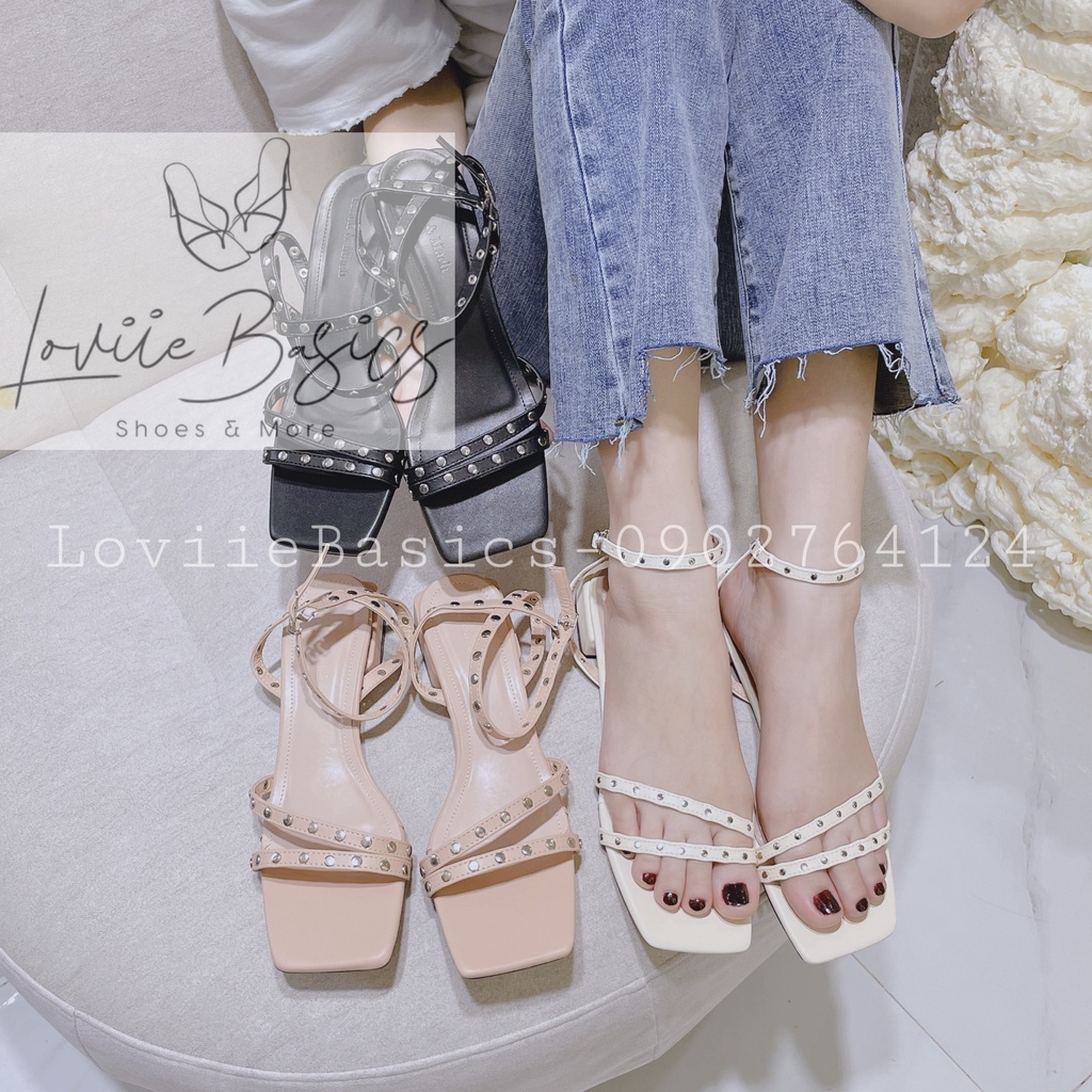 [Mã SKAMFSW175 giảm 10K đơn 50K] SANDAL NỮ XỎ NGÓN LOVIIE BASIC - GIÀY CAO GÓT CỘT DÂY XỎ NGÓN CHIẾN BINH S210703