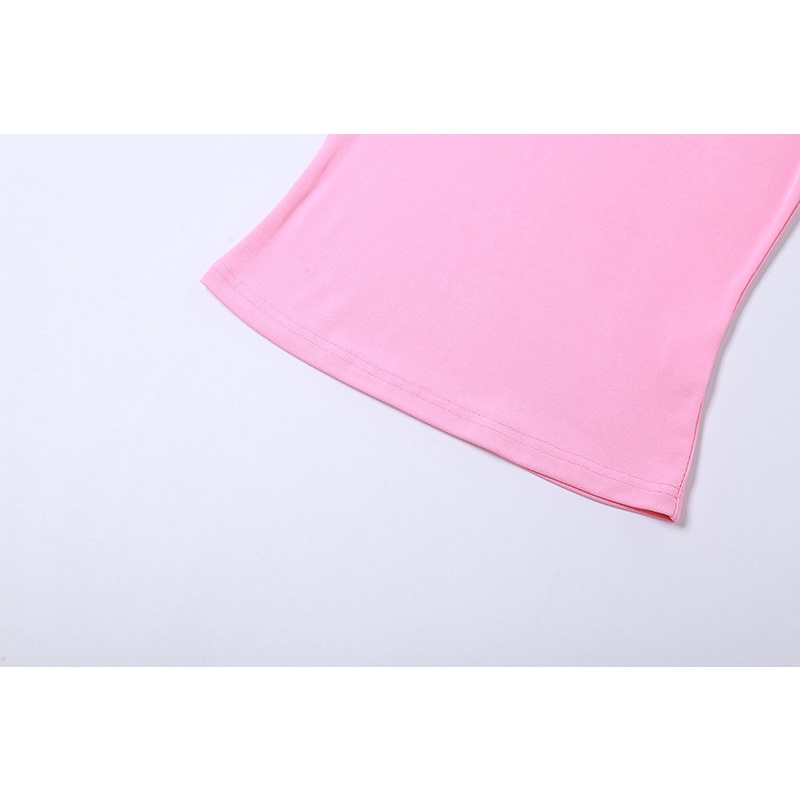 Áo Tank Top Cổ Cao Màu Trơn Phong Cách Đường Phố Cá Tính Cho Nữ