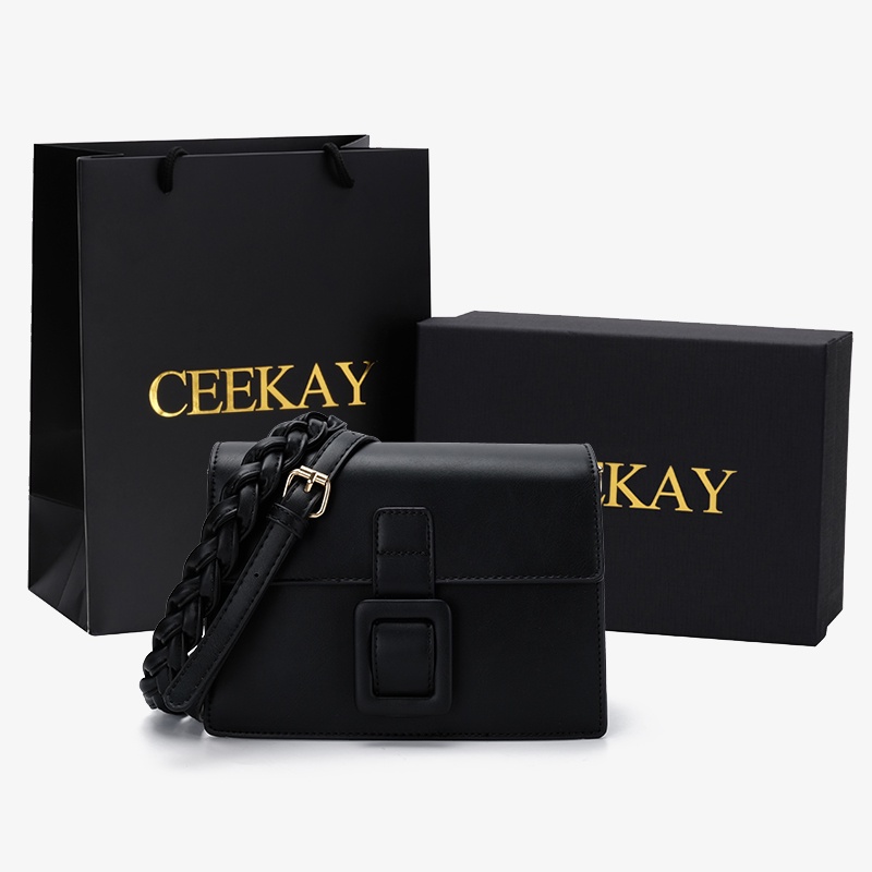 🌸Hàng Order🌸 Túi Xách Nữ CEEKAY Da Bóng Nắp Gập Khóa Dính Quai Da Kèm Quai Đan Chéo Chảnh Nữ Tính 🌸 Hàng Quảng Châu