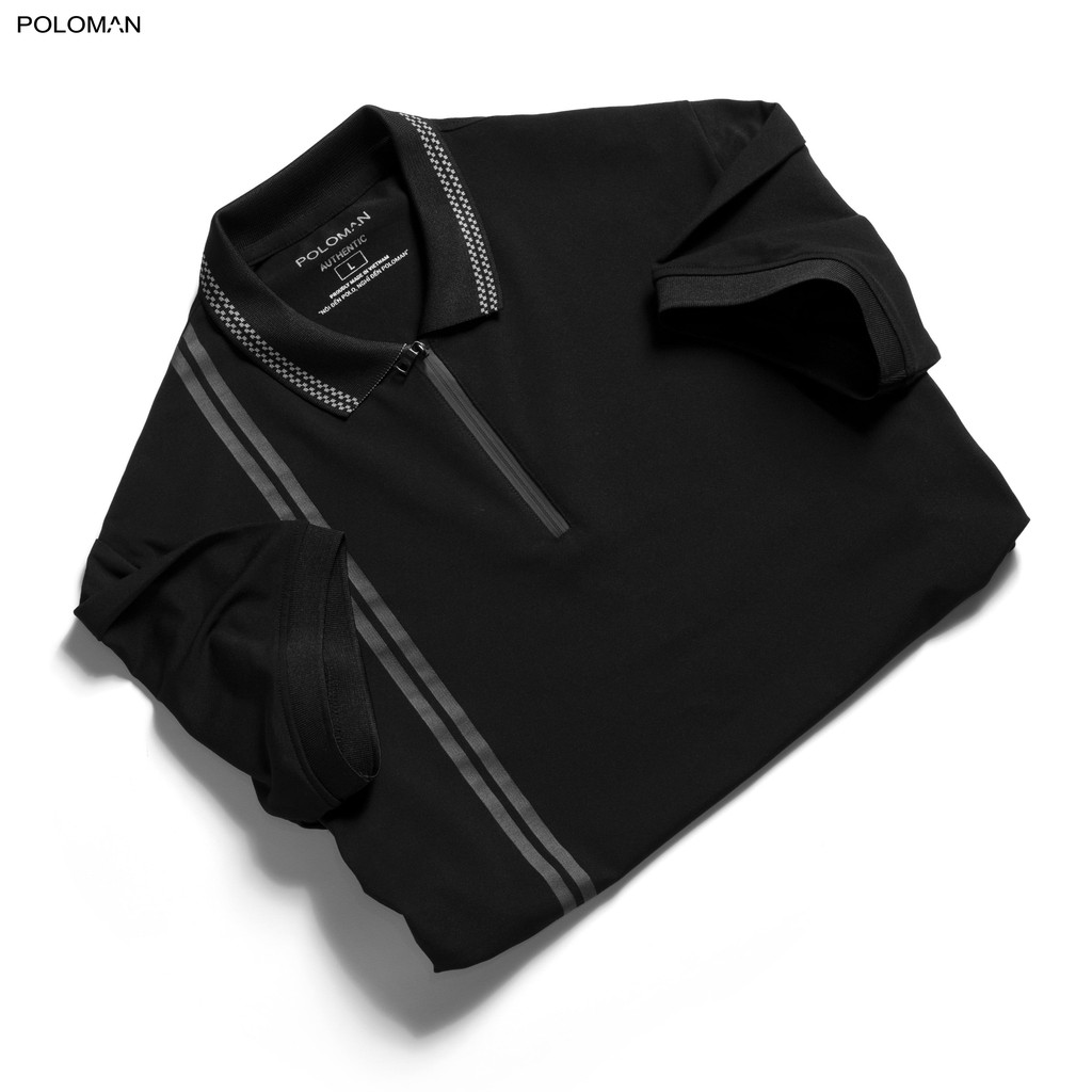 Áo Polo nam cổ bẻ phối RICOT vải cá sấu Cotton xuất xịn,chuẩn form, sang trọng - thanh lịch - POLOMAN | BigBuy360 - bigbuy360.vn