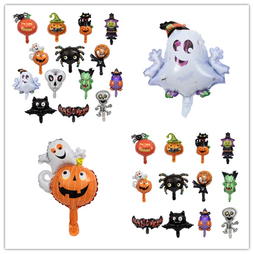 Set 10 Bong Bóng Họa Tiết Hoạt Hình Trang Trí Halloween