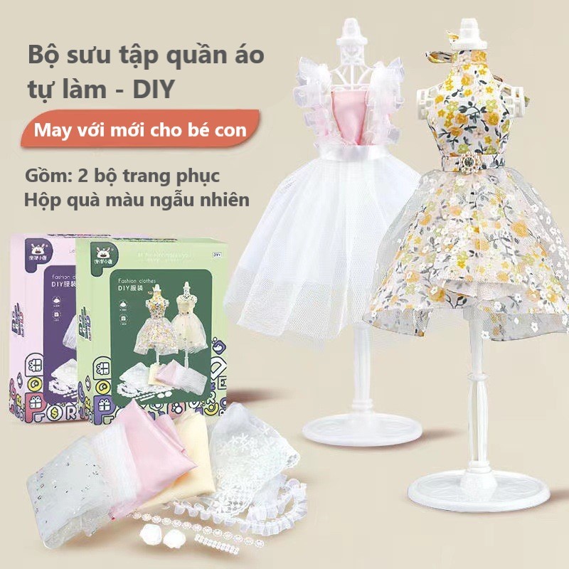 [Hàng có sẵn] Bộ đồ chơi thiết kế thời trang - may váy công chúa cho bé
