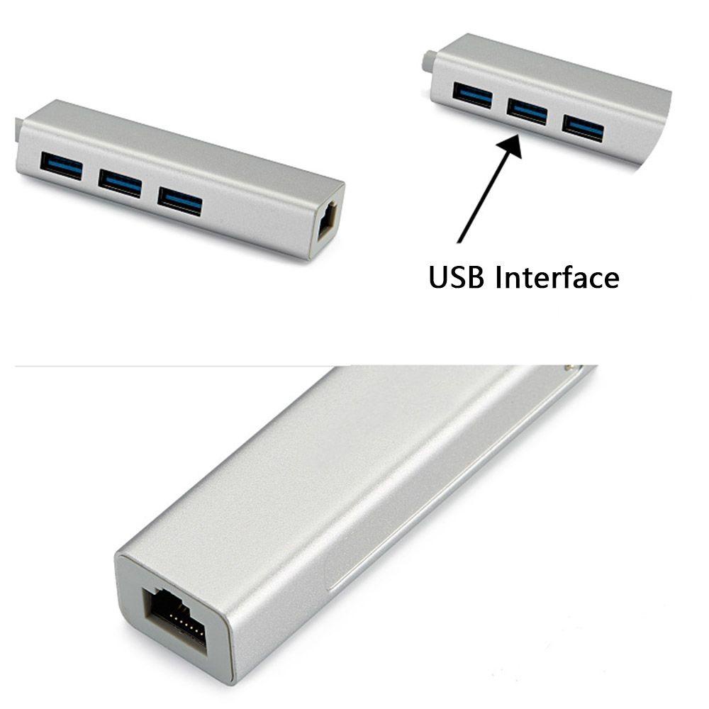 Cáp Chuyển Đổi Mạng Tốc Độ Cao 10 / 100 / 1000M Giao Diện RJ45 3 Cổng USB 3.0