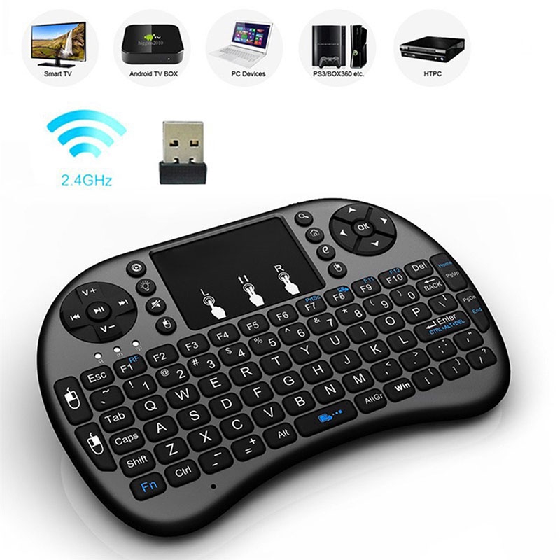 Bàn Phím Không Dây I8 + 2.4ghz Cho Android Tv Box Mini Pc