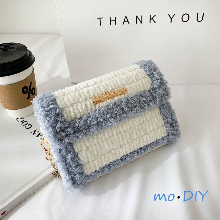 Túi len tự đan phối màu, túi handmade tự đan siêu hot tiktok set đầy đủ phụ kiện ,meidiro