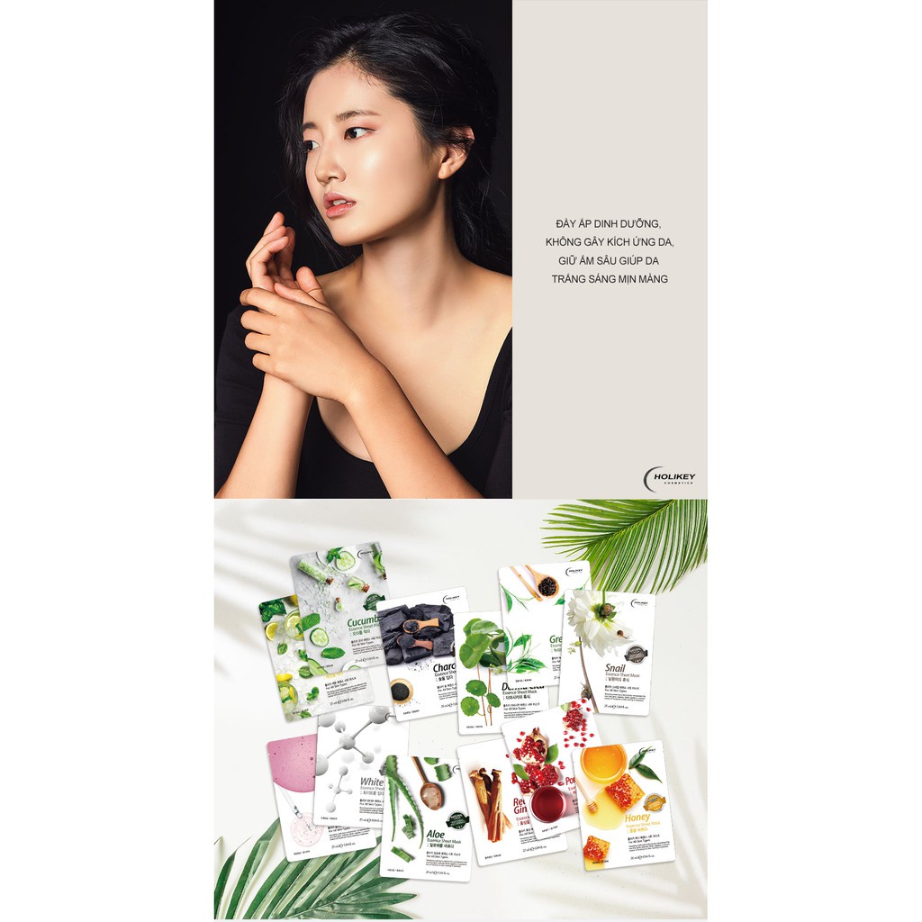 Mặt Nạ Lựu Tạo Độ Đàn Hồi - Làm Trắng Da HOLIKEY Pomegranate Essence Sheet Mask 25ml - 3W128