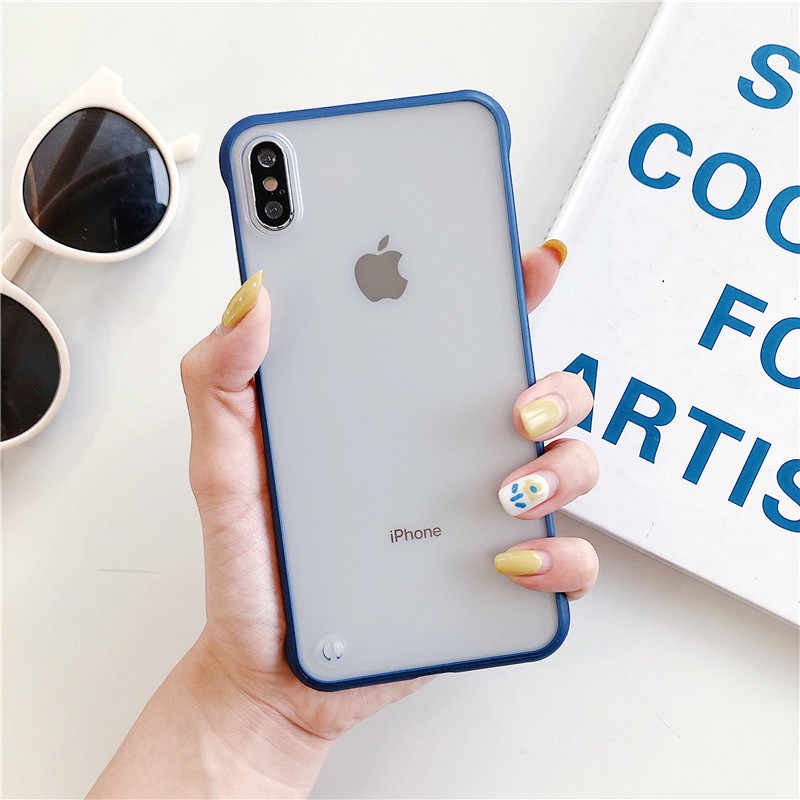 Ốp Lưng iPhone Xs Max Nhám Mờ Viền Màu Dẻo Không Cạnh Hông