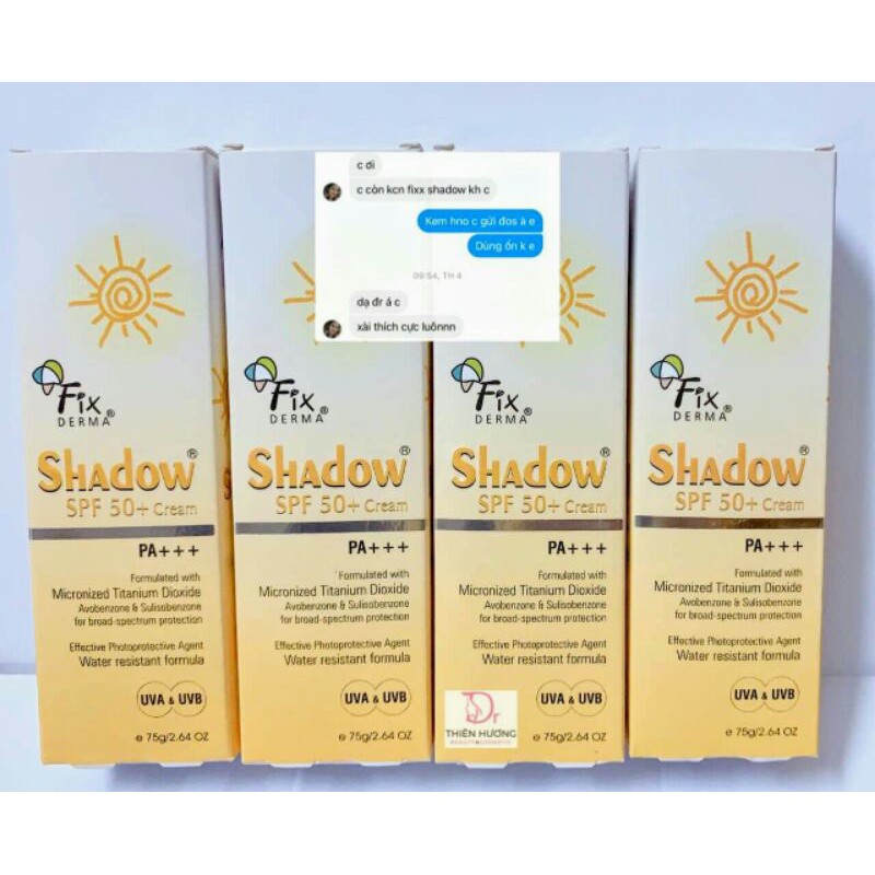 Kem Chống Nắng Fixderma Phù Hợp Da Nhạy Cảm Fixderma Shadow SPF 50+ Cream 75g